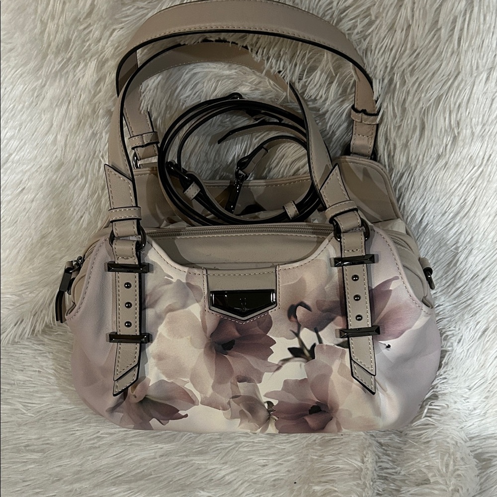 Vera Wang Floral Beige Women's Bag